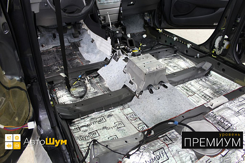 Виброизоляция пола Тойоты Камри Xv40.