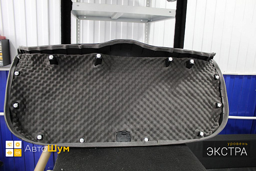 Шумоизоляция обшивки пятой двери Митсубиси Аутледер