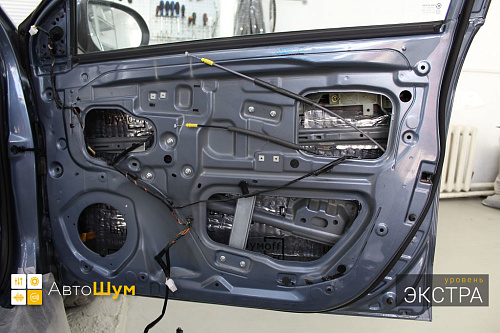 Виброизоляция дверей Киа Рио