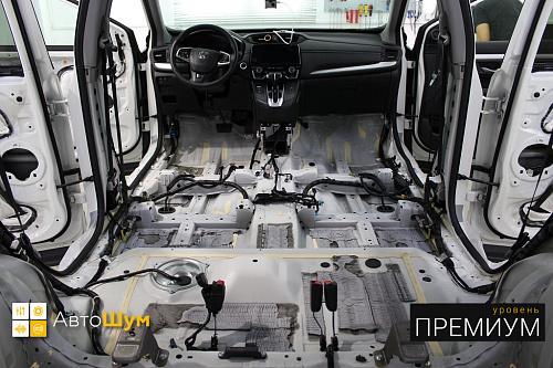 Штатная шумоизоляция днища Хонды Ср-В