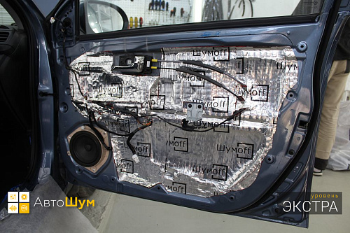 Шумоизоляция дверей Киа Рио