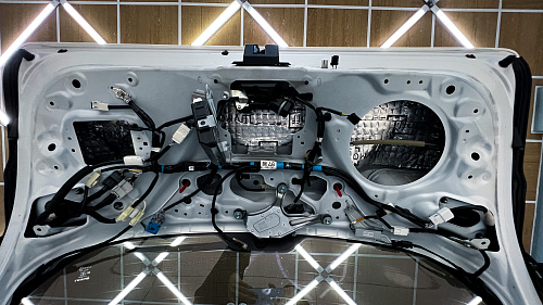 Виброизоляция крыши багажника Лексус НХ