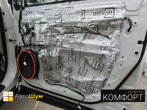 Шумоизоляция дверей Тойоты Хайлендер.
