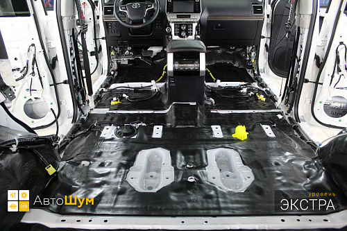 Шумоизоляция пола Тойоты Ленд Крузер Прадо 150
