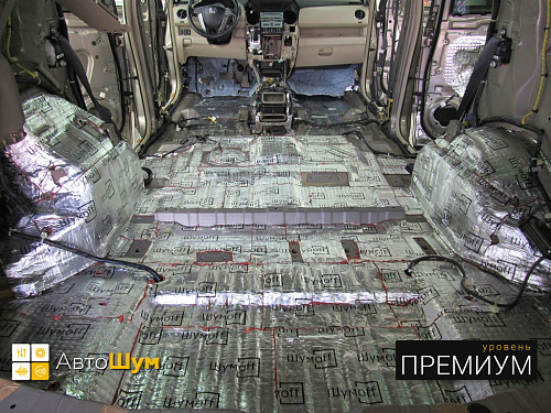 Виброизоляция пола и багажника хонда пилот.