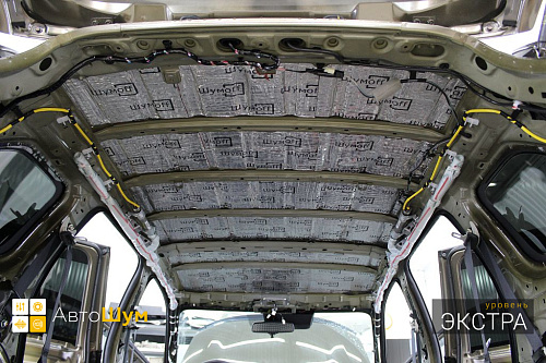 Виброизоляция крыши Митсубиси Аутледер