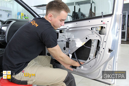 Клеим Шумофф Комфорт 6 внутрь двери Датсун Он До