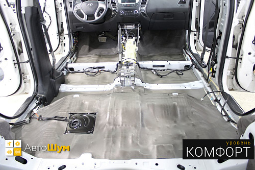 Шумоизоляция пола Хендай Ix35.