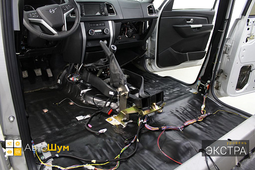 Шумоизоляция пола Уаз Патриот Пикап