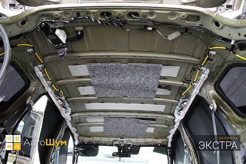 Штатная шумоизоляция крыши Митсубиси Аутледер.