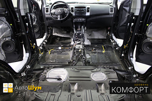 Заводская виброизоляция пола Митсубиси Аутлендер XL.