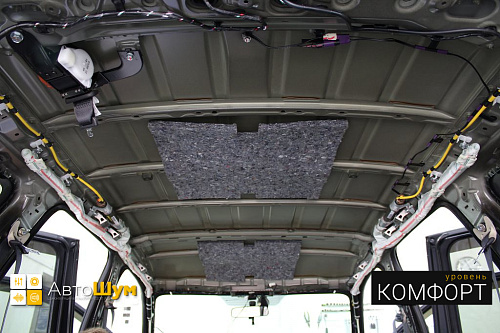 Штатная шумоизоляция крыши Митсубиси Аутлендер GF.