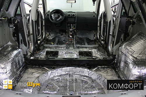 Виброизоляция багажника Ниссан Кашкай.