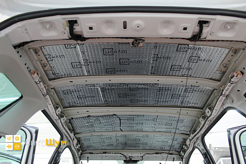 Виброизоляция крыши Шкода Карок