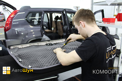 Шумоизоляция дверной обшивки Ниссан Х Трейл Т31