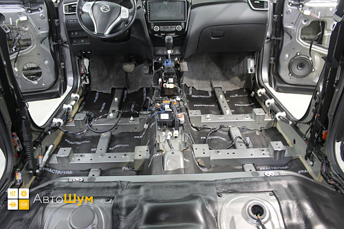 Звукоизоляция днища Ниссан Кашкай Джи11