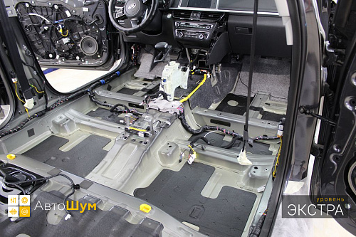 Штатная шумоизоляция днища Киа Оптимы