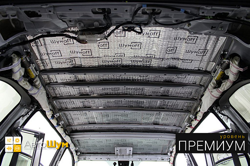 Виброизоляция крыши Тойоты Хайлендер.