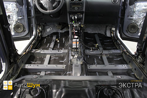 Звукоизоляция днища Ниссан Кашкай Джи10