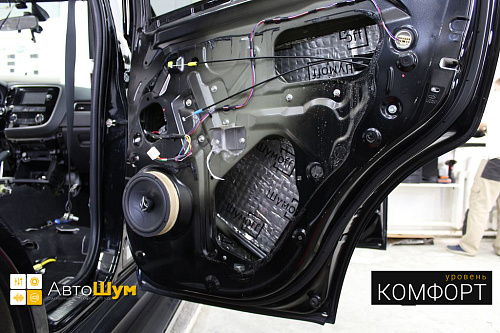 Виброизоляция дверей Митсубиси Аутлендер GF.