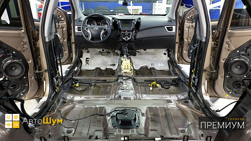 Штатная шумоизоляция днища Хендай Ай 30