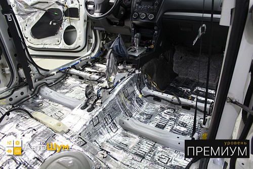 Виброизоляция пола Субару Форестер