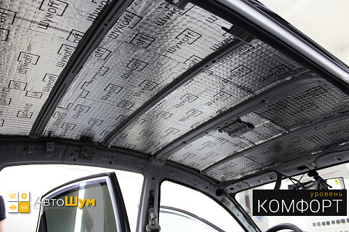 Виброизоляция крыши Ниссан Альмеры.