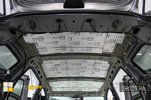 Виброизоляция крыши Рено Дастер