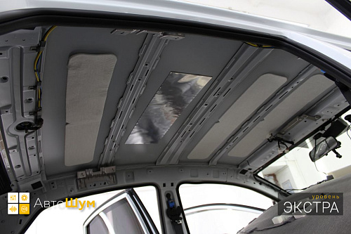Штатная шумоизоляция крыши Хендай Солярис
