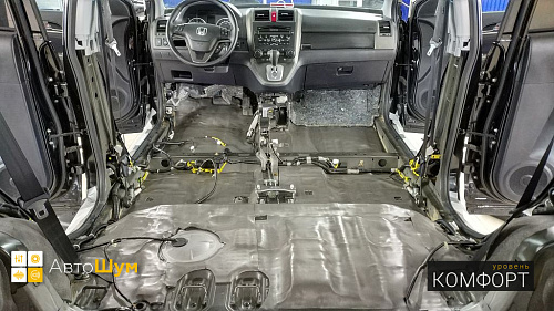 Шумо и теплоизоляция пола Хонды СРВ