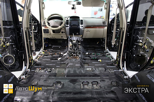 Звукоизоляция днища Тойоты Ленд Крузер Прадо 120