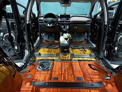 Виброизоляция пола Хендай Санта Фе