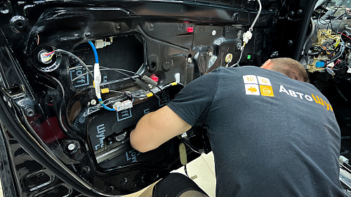 Вибро и шумоизоляция двери Тойота Камри 40