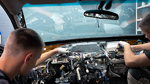 Разбор панели Тойота Камри 40