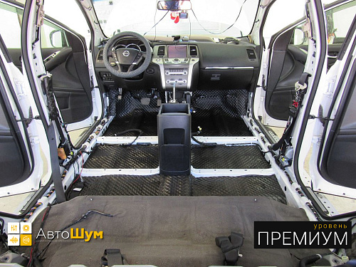 Шумоизоляция пола Ниссан Мурано.