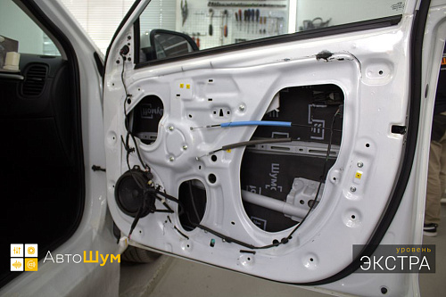 Звукоизоляция дверей Киа Рио ФБ