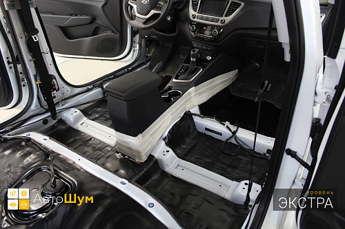 Шумоизоляция днища Хендай Солярис