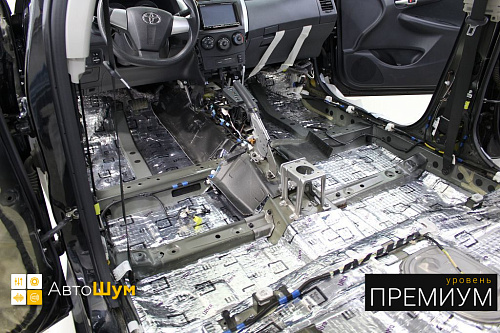 Виброизоляция пола Тойоты Королла Е150