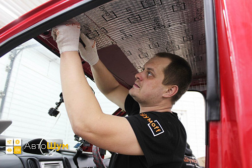 Виброизоляция крыши Тойота Функарго