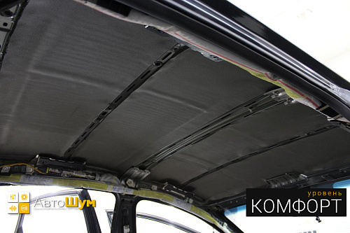 Шумо и теплоизоляция крыши Хендай I40.
