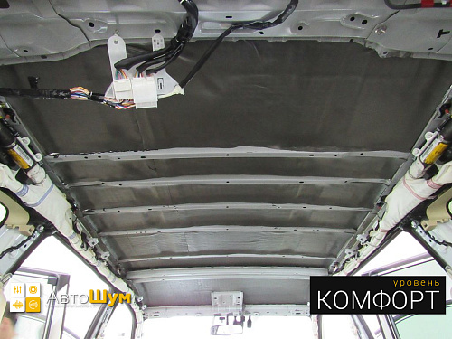 Шумо и теплоизоляция крыши Тойоты Хайлендер.