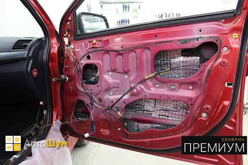 Виброизоляция дверей Митсубиси Лансер