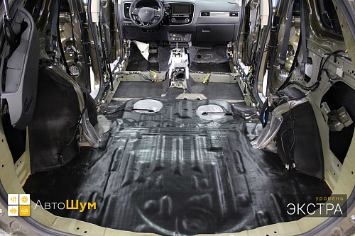 Звукоизоляция днища Митсубиси Аутледер