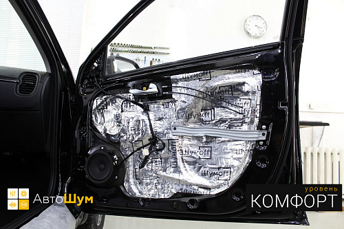 Виброизоляция дверей Киа Рио