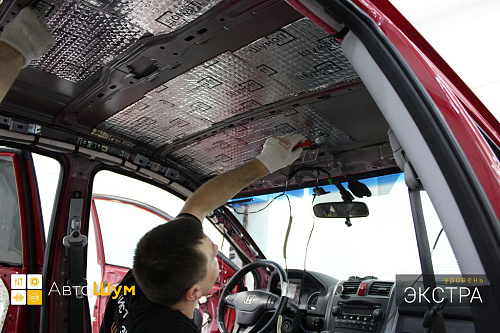 Клеим L3 на крышу Хонды ЦРВ