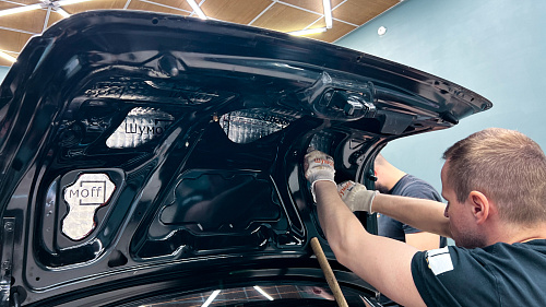 Виброизоляция пятой двери Лада Гранта