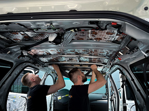 Виброизоляция крыши Мицубиси Монтеро