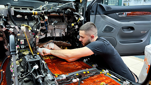 Виброизоляция пола Тойота Ленд Крузер Прадо 120