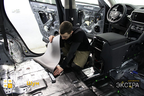 Клеим Шумопоглотитель на пол Фольксваген Терамонт