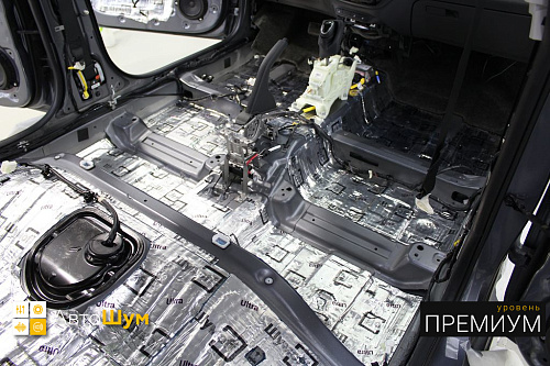 Виброизоляция пола Хендай Солярис.